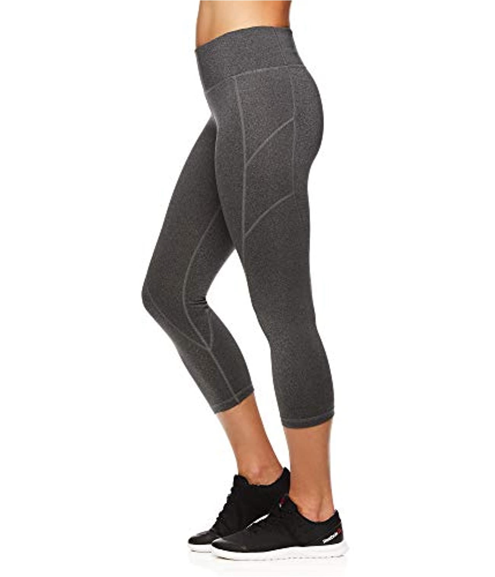 Reebok Womens Capri tendance Seamed Compression Athletic Pants