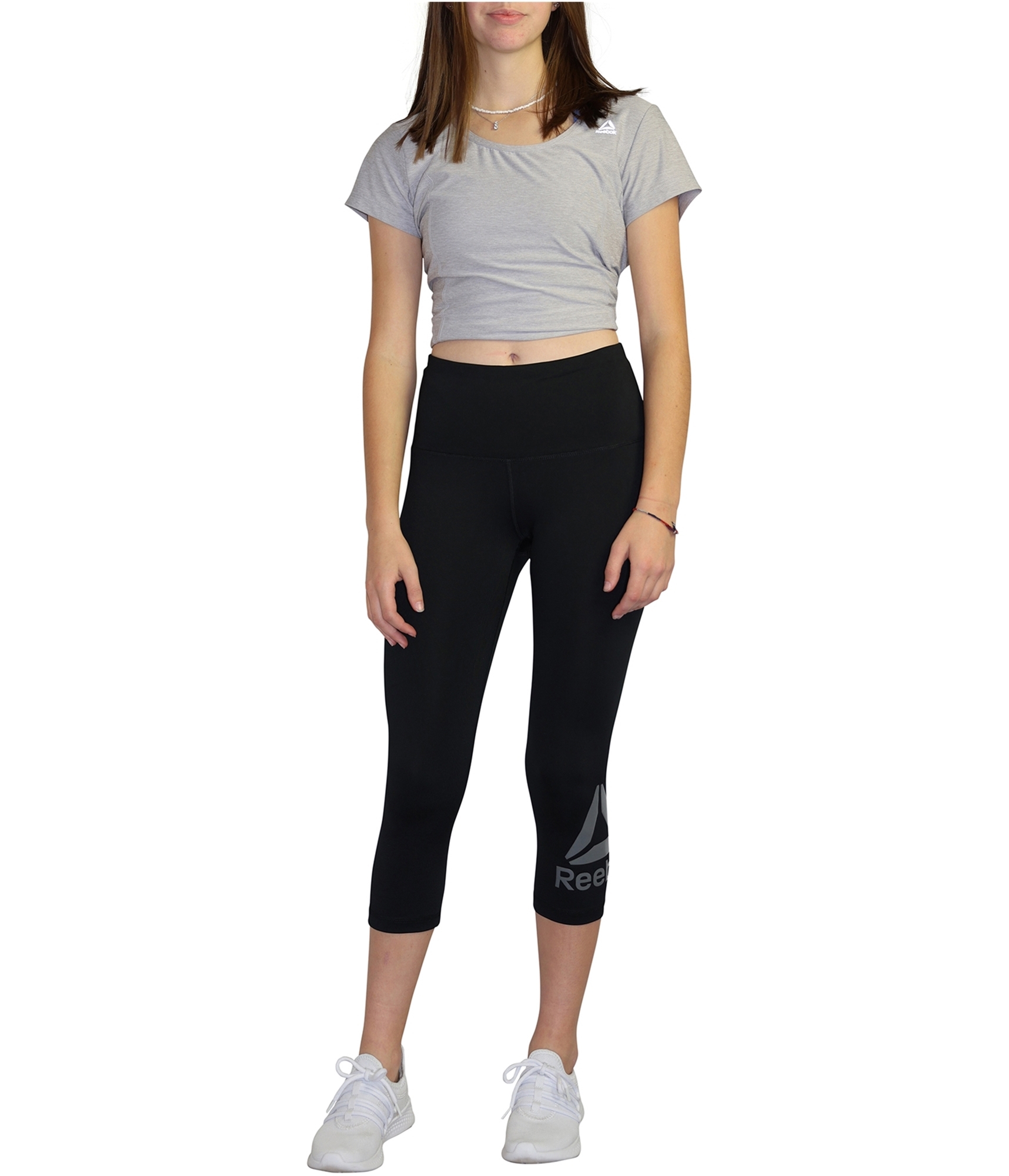 Reebok Womens Wanderlust Capri Compression Athletic Pants remise