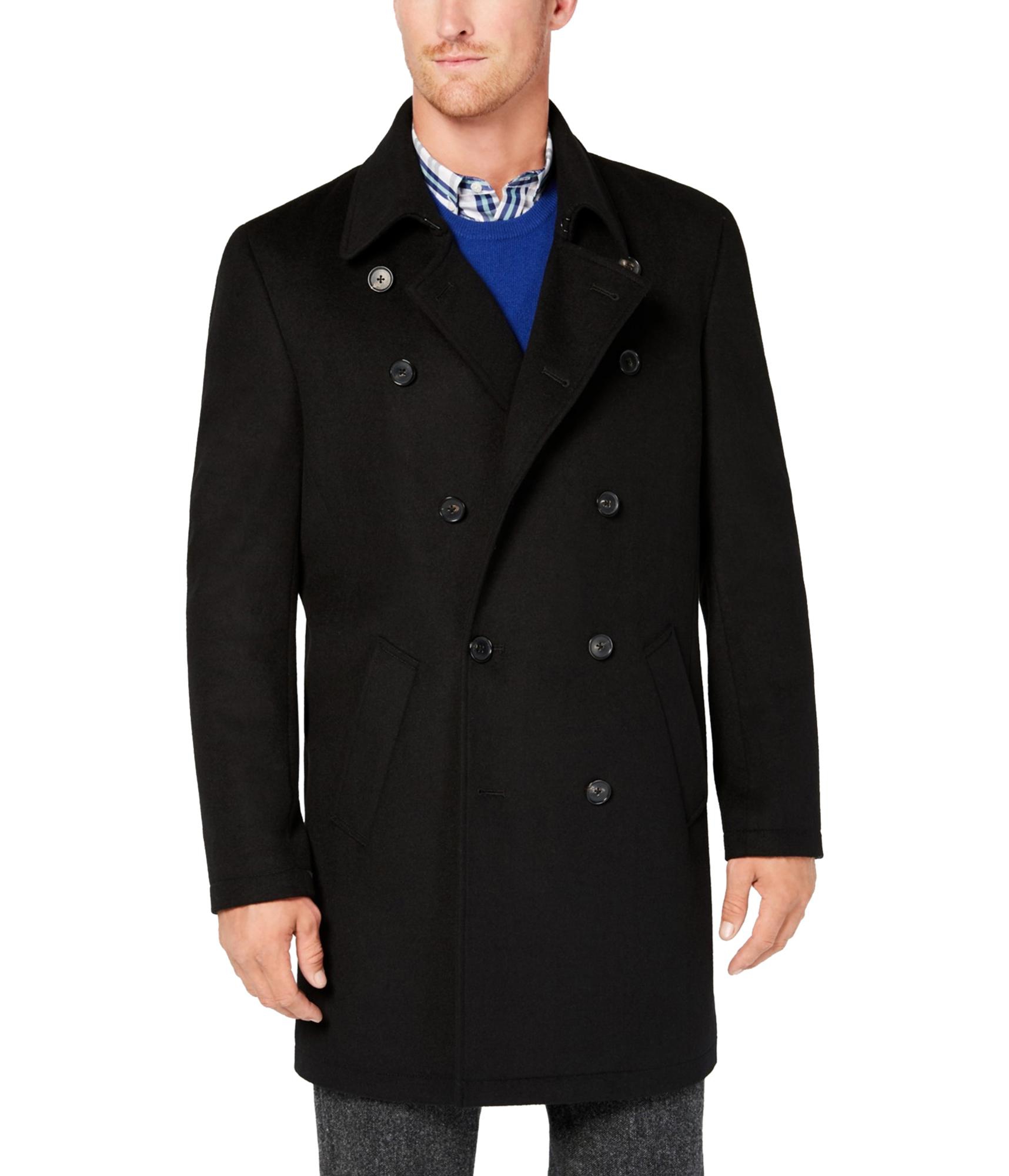 Мужское платье-пальто современного покроя от Ryan Seacrest, черное, для больших и высоких размеров, длина 42