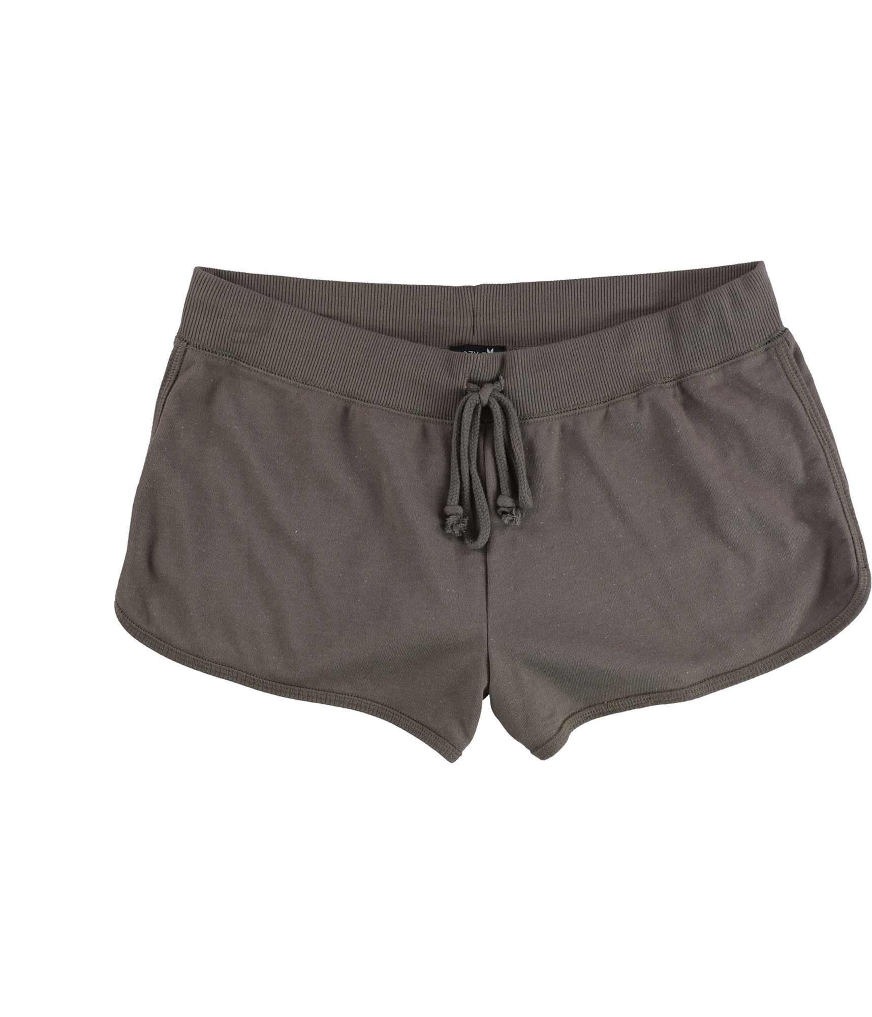 Cozy Zoe Womens Heather Drawstring Pajama Shorts, Brown, Small