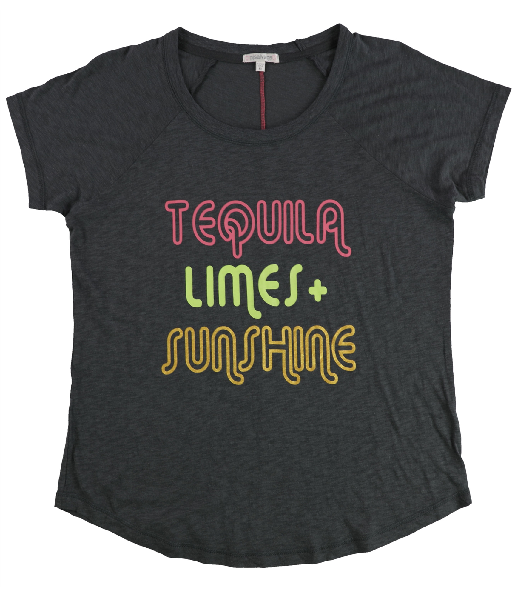 P.J. Salvage Womens Tequila Limes Sunshine Pajama Sleep T-shirt, Grey, Medium