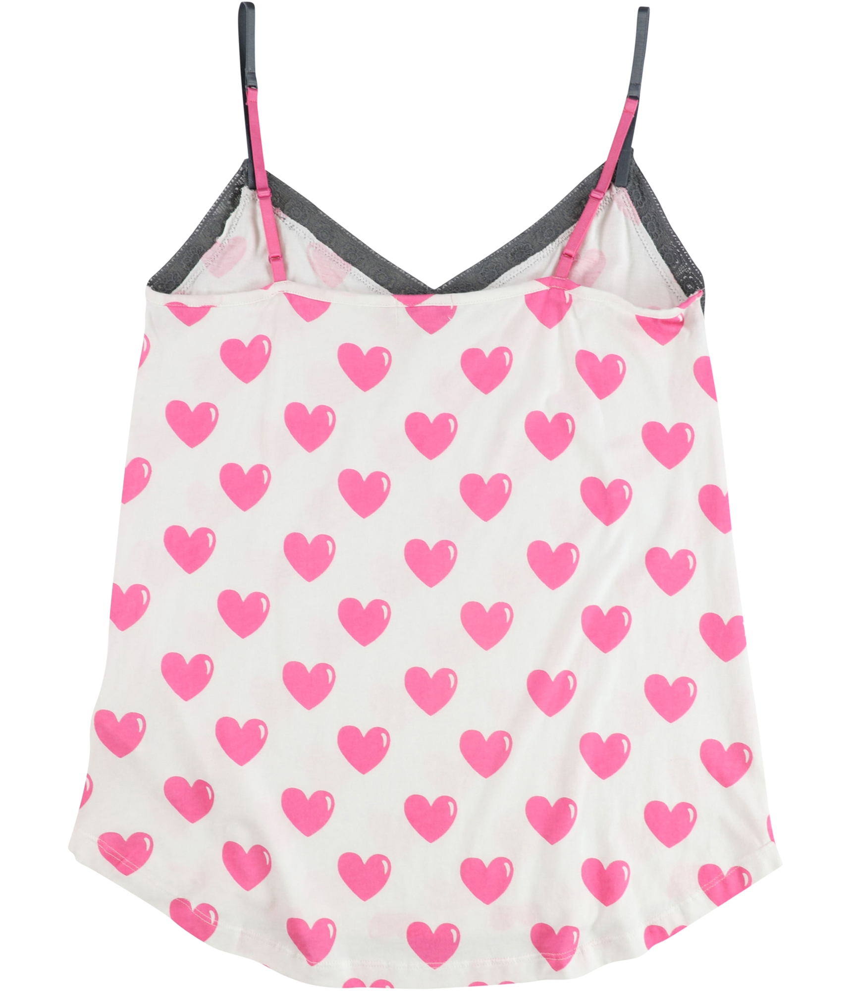 P.J. Salvage Womens Hearts Pajama Sleep Cami Tank Top, White, Medium - Picture 2 of 2