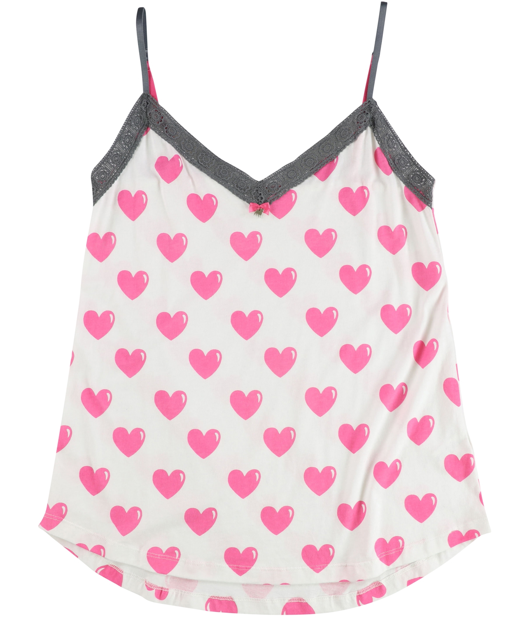 P.J. Salvage Womens Hearts Pajama Sleep Cami Tank Top, White, Medium