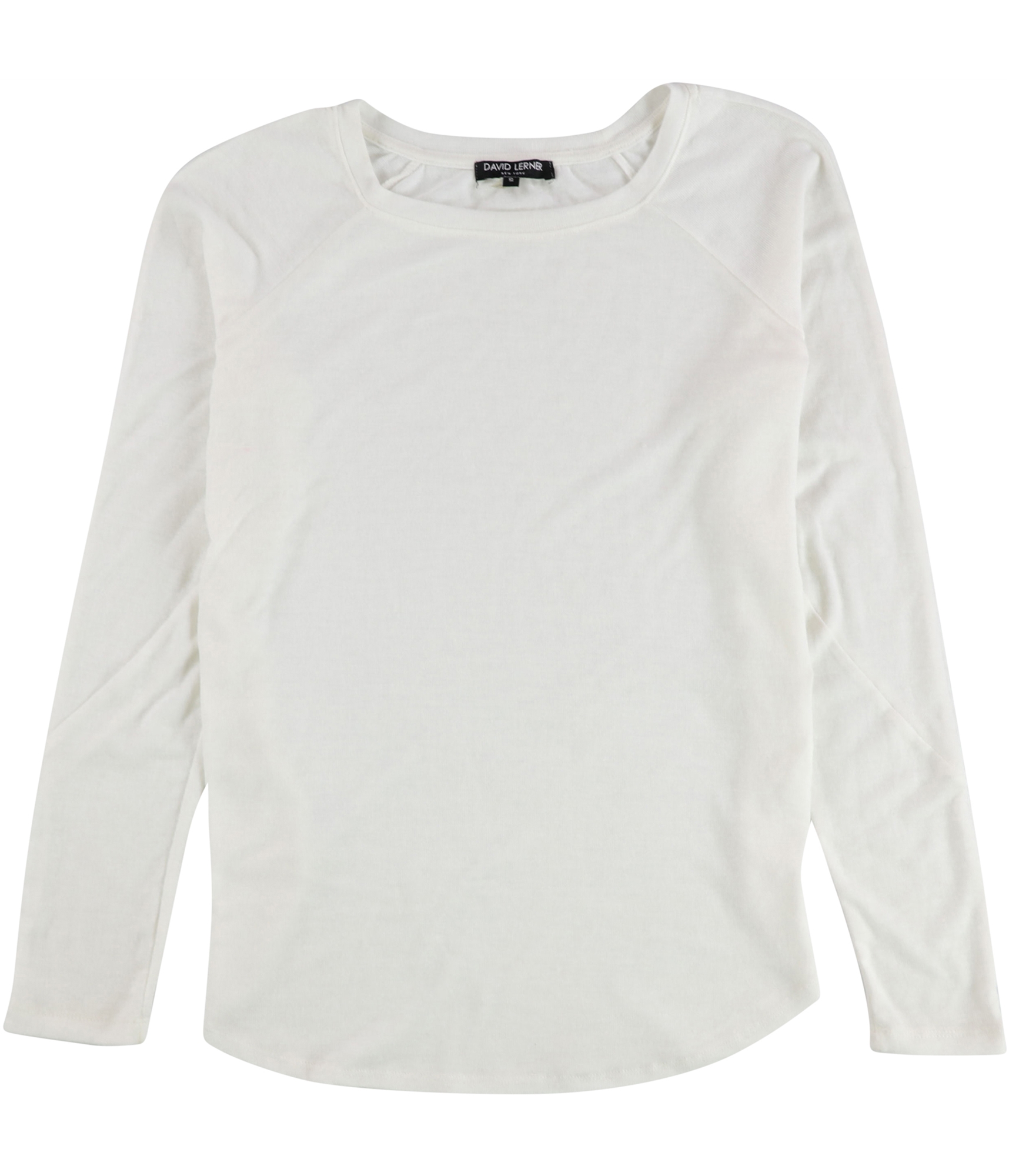 David Lerner Womens Solid Pajama Sleep T-shirt, White, Small