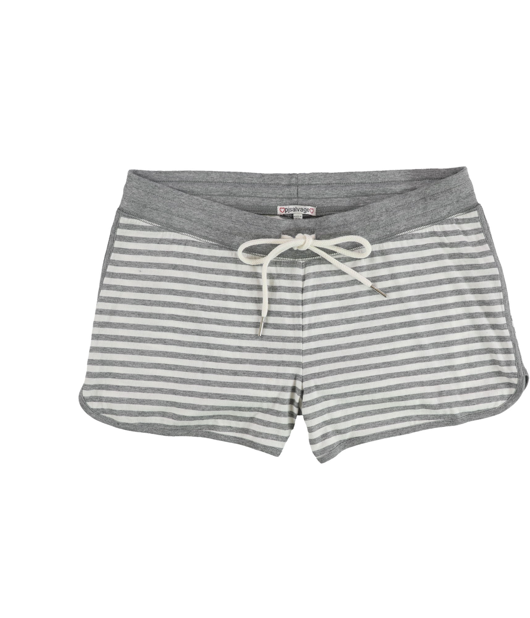 P.J. Salvage Damen Pyjamashorts gestreift, grau, Medium