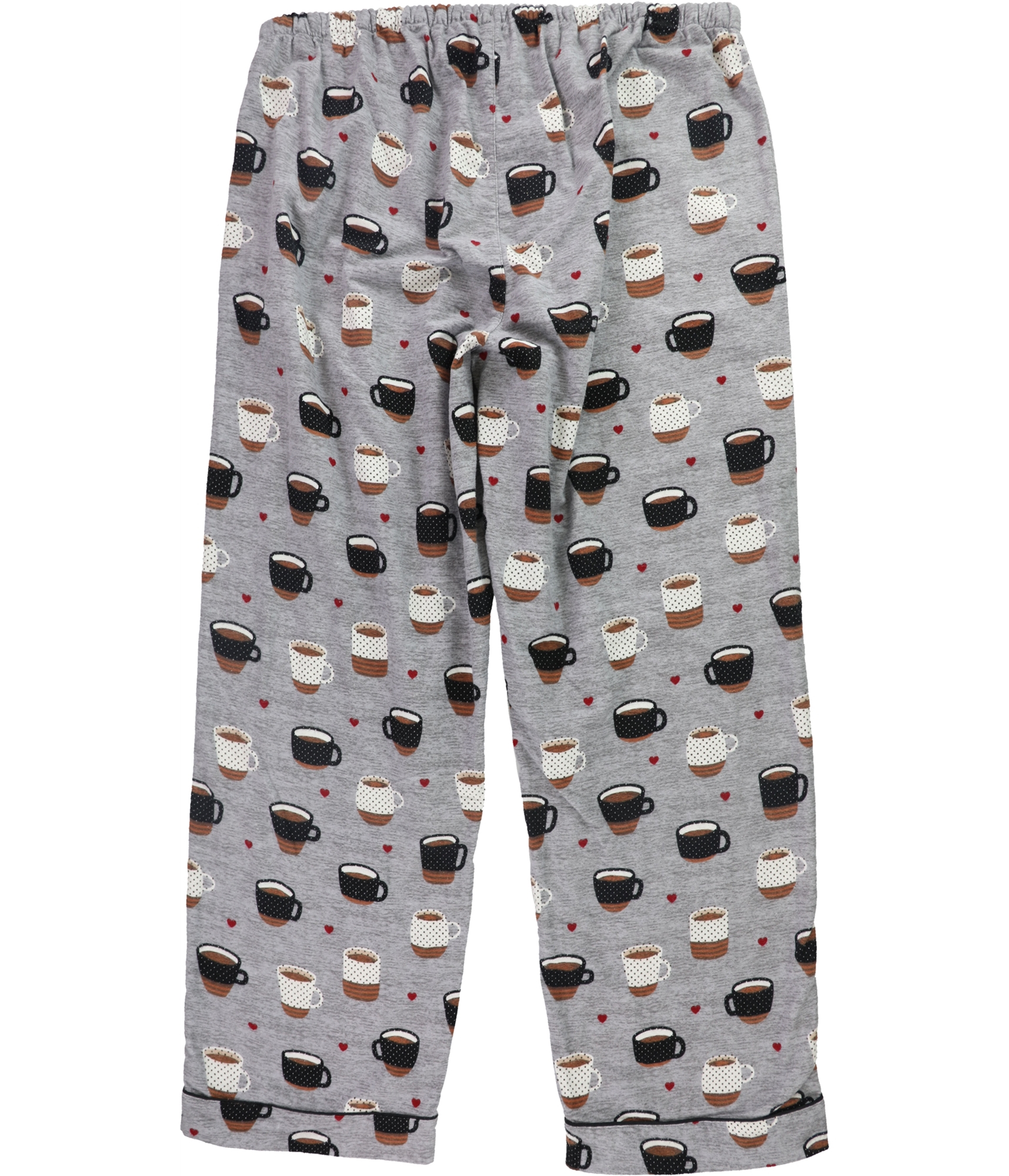 P.J. Salvage Womens Coffee & Hearts Pajama Lounge Pants, Grey, Plus Size, 1X - Picture 2 of 2