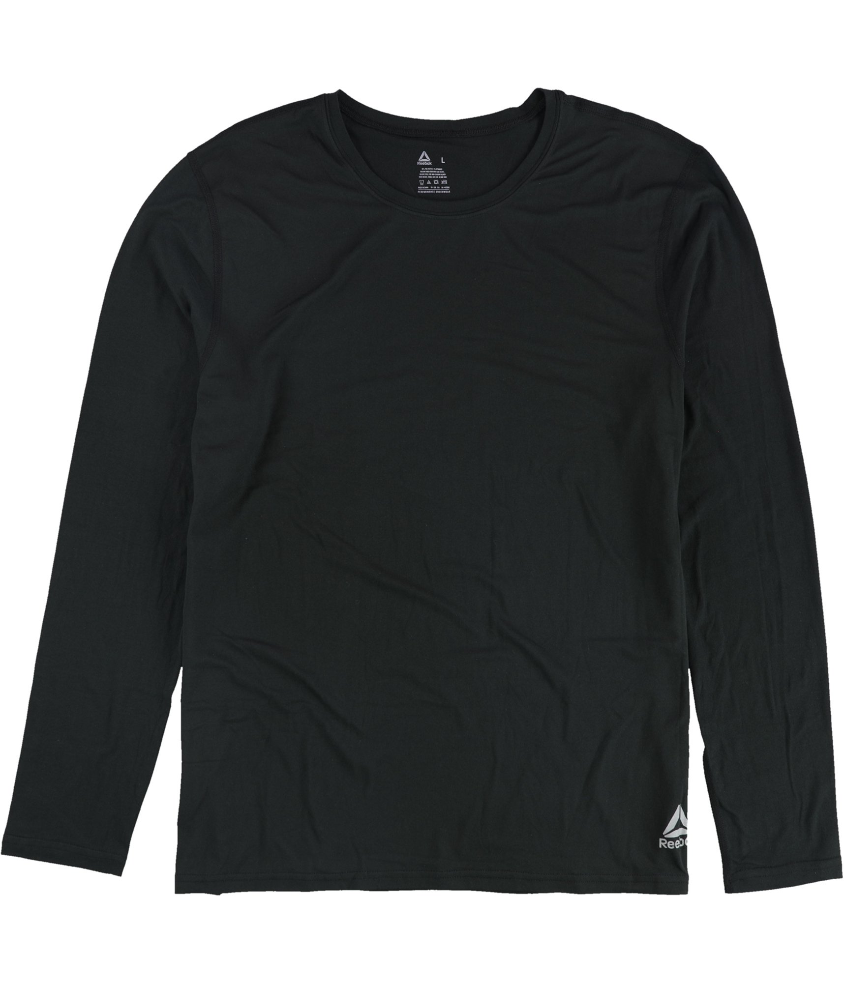 Reebok Mens Solid Perfomance Basic T-Shirt, Black, Large