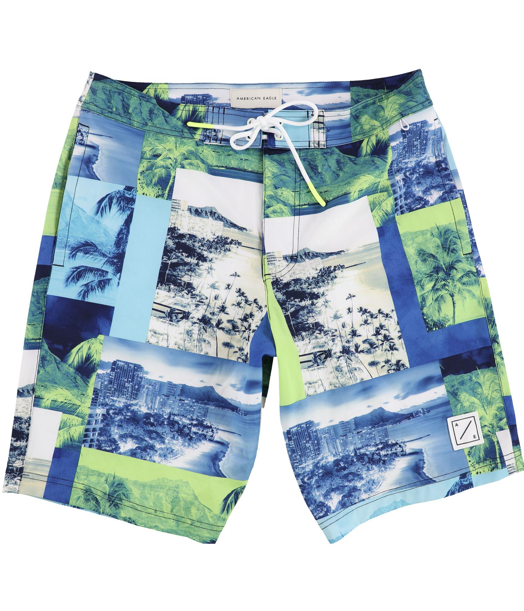 Мужские плавки American Eagle Hawiian Swim Bottom разноцветные среднего размера 3490₽