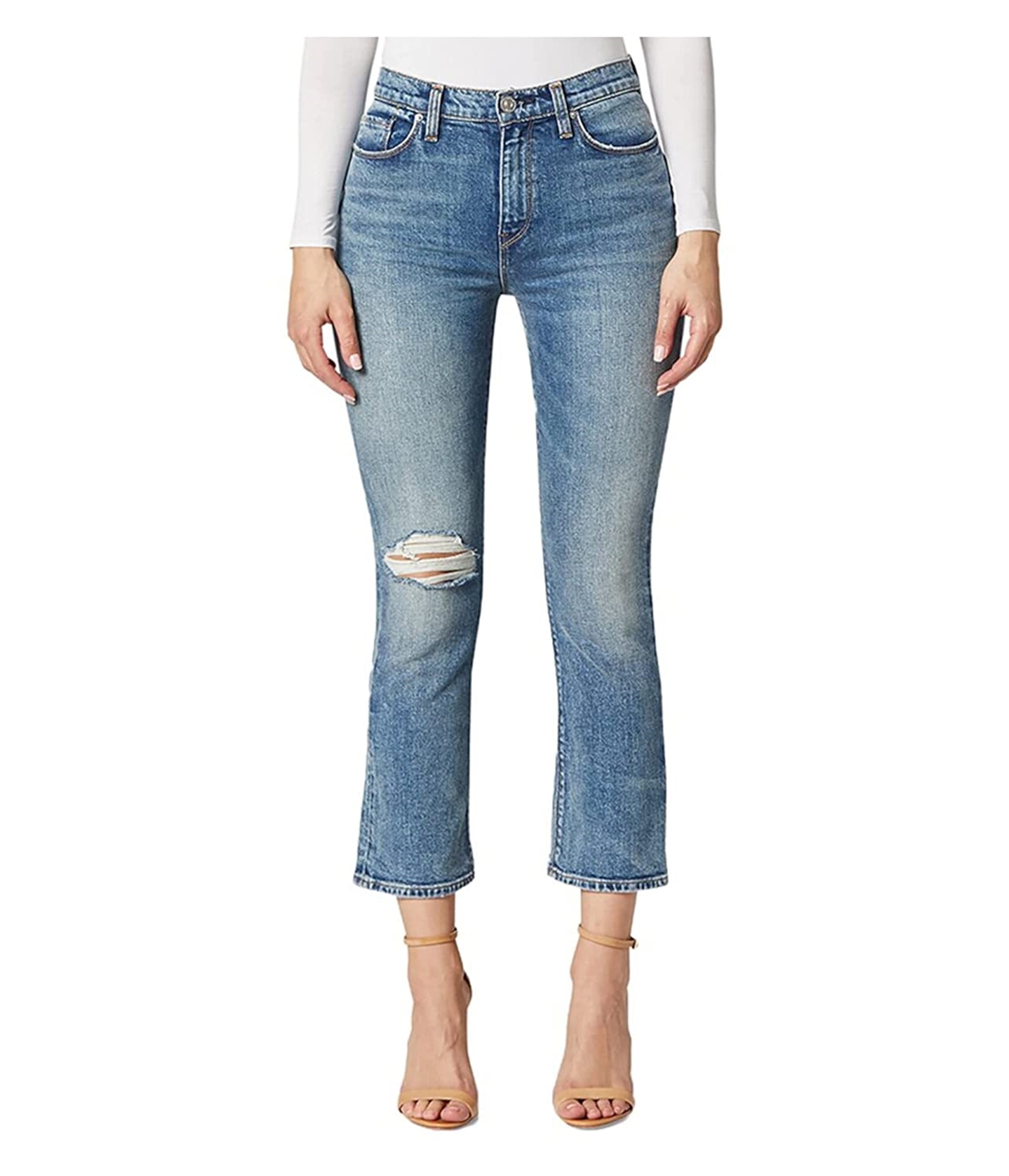 Джинсы с укороченными ботинками Hudson Womens Holly